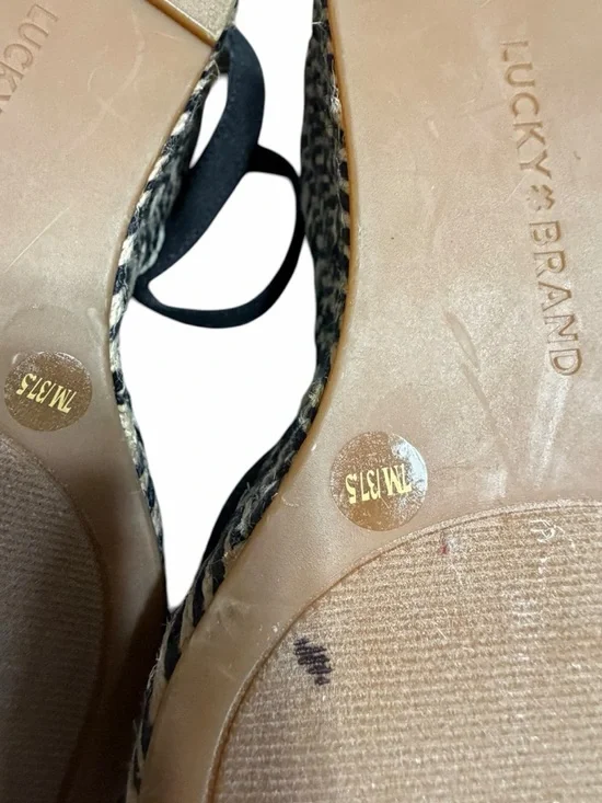 Lucky Brand Black Crisscross Wedge Sandals - Picture 10 of 10